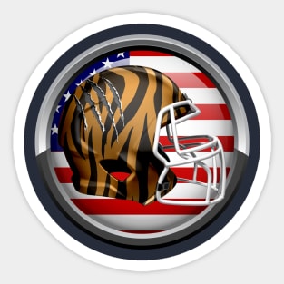 American Football Tiger Sticker